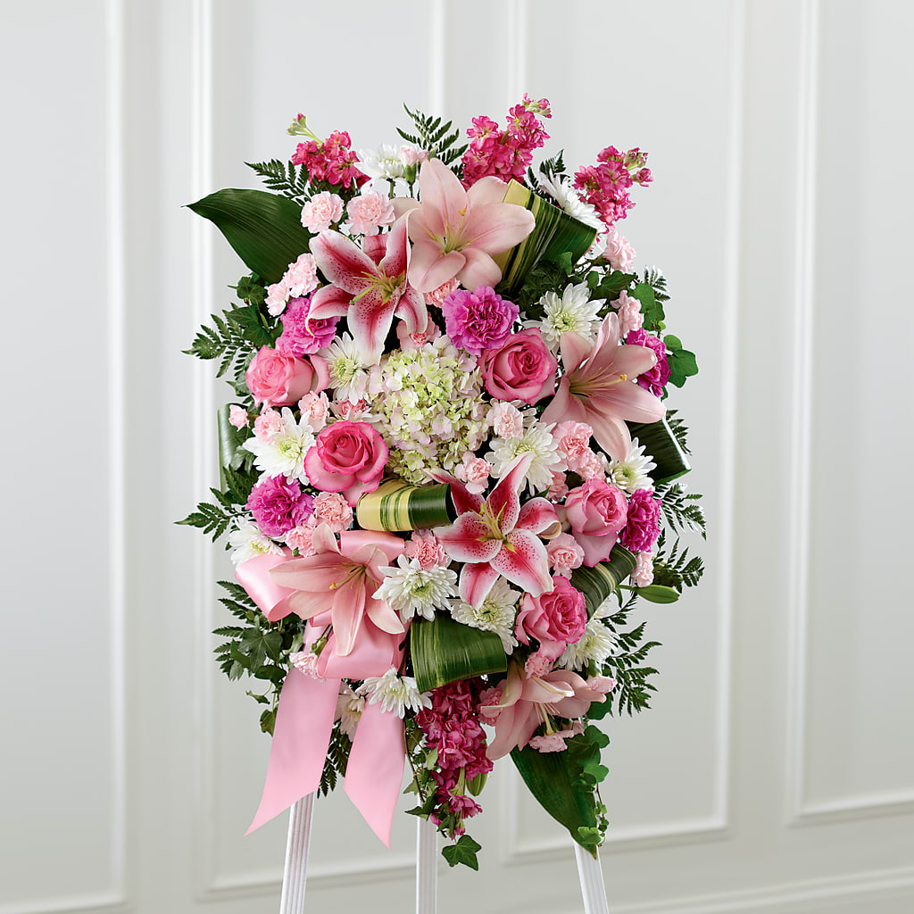 Comforting Standing Spray – Schnucks Florist And Gifts #162, Olivette MO