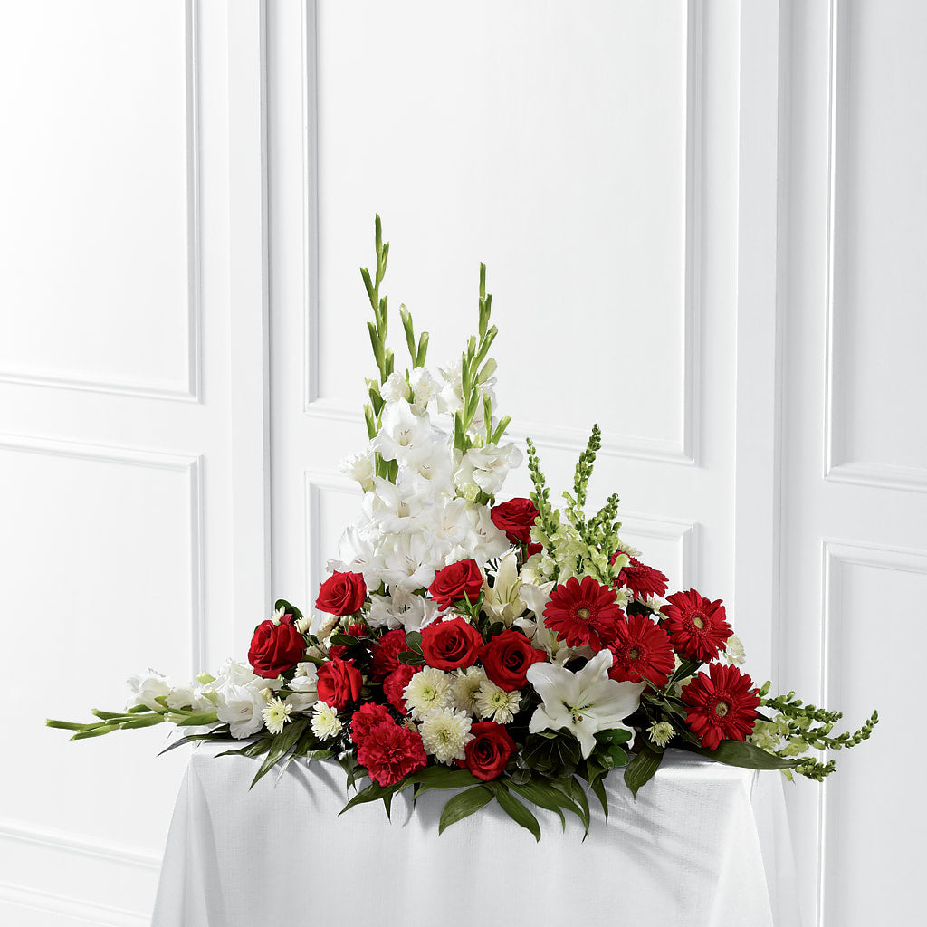 Crimson & White Arrangement – Schnucks Florist And Gifts #162, Olivette MO