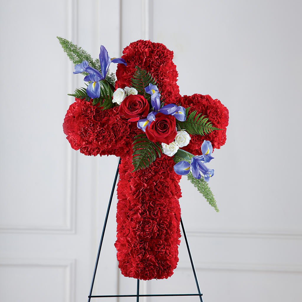 Faithful Hero Floral Cross – Schnucks Florist And Gifts #162, Olivette MO
