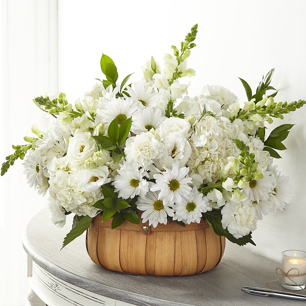 Pure Ivory Basket – Schnucks Florist And Gifts #162, Olivette MO