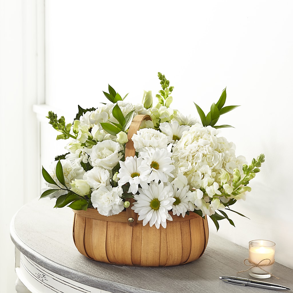 Pure Ivory Basket – Schnucks Florist And Gifts #162, Olivette MO