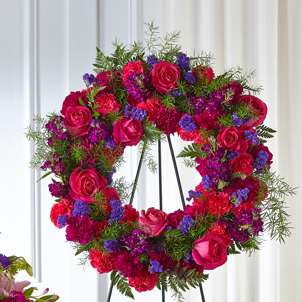 Calming Colors Wreath – Schnucks Florist And Gifts #162, Olivette MO