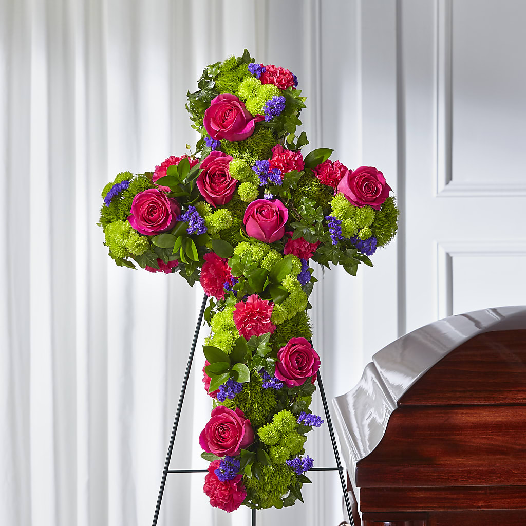 Tribute Rose Floral Cross – Schnucks Florist And Gifts #162, Olivette MO
