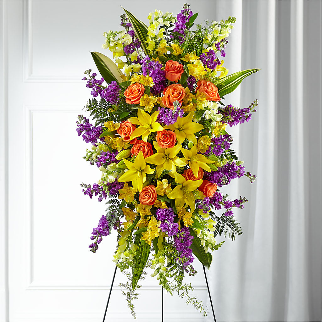 Thoughtful Prayers Standing Spray – Schnucks Florist And Gifts #162, Olivette MO
