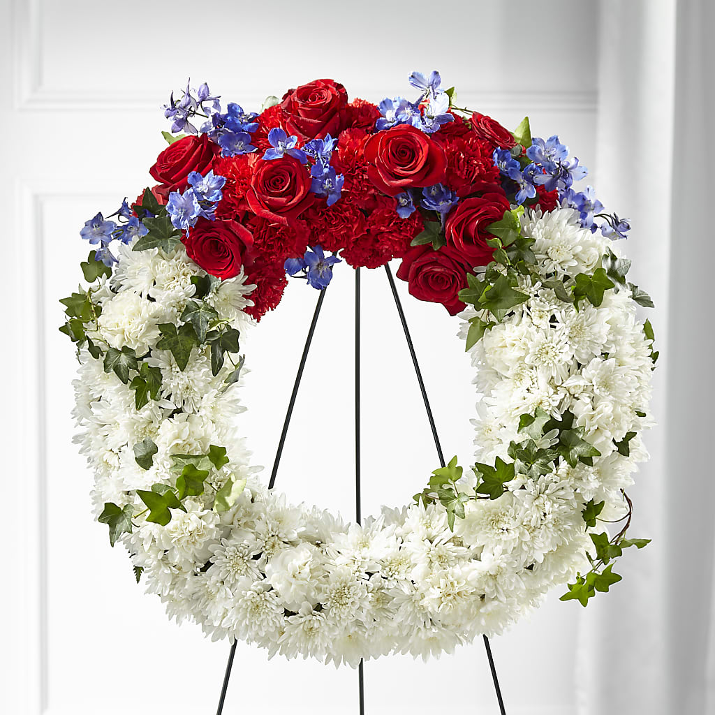 Patriotic Passion Wreath – Schnucks Florist And Gifts #162, Olivette MO