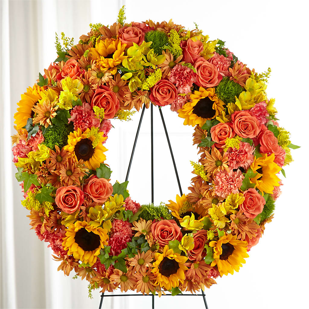 Autumnal Memories Wreath (Standard) – Schnucks Florist And Gifts #162, Olivette MO