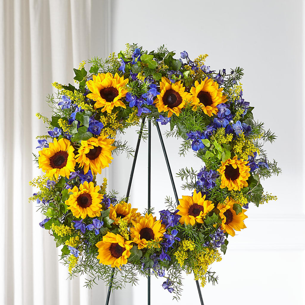 Bright Rays Wreath – Schnucks Florist And Gifts #162, Olivette MO