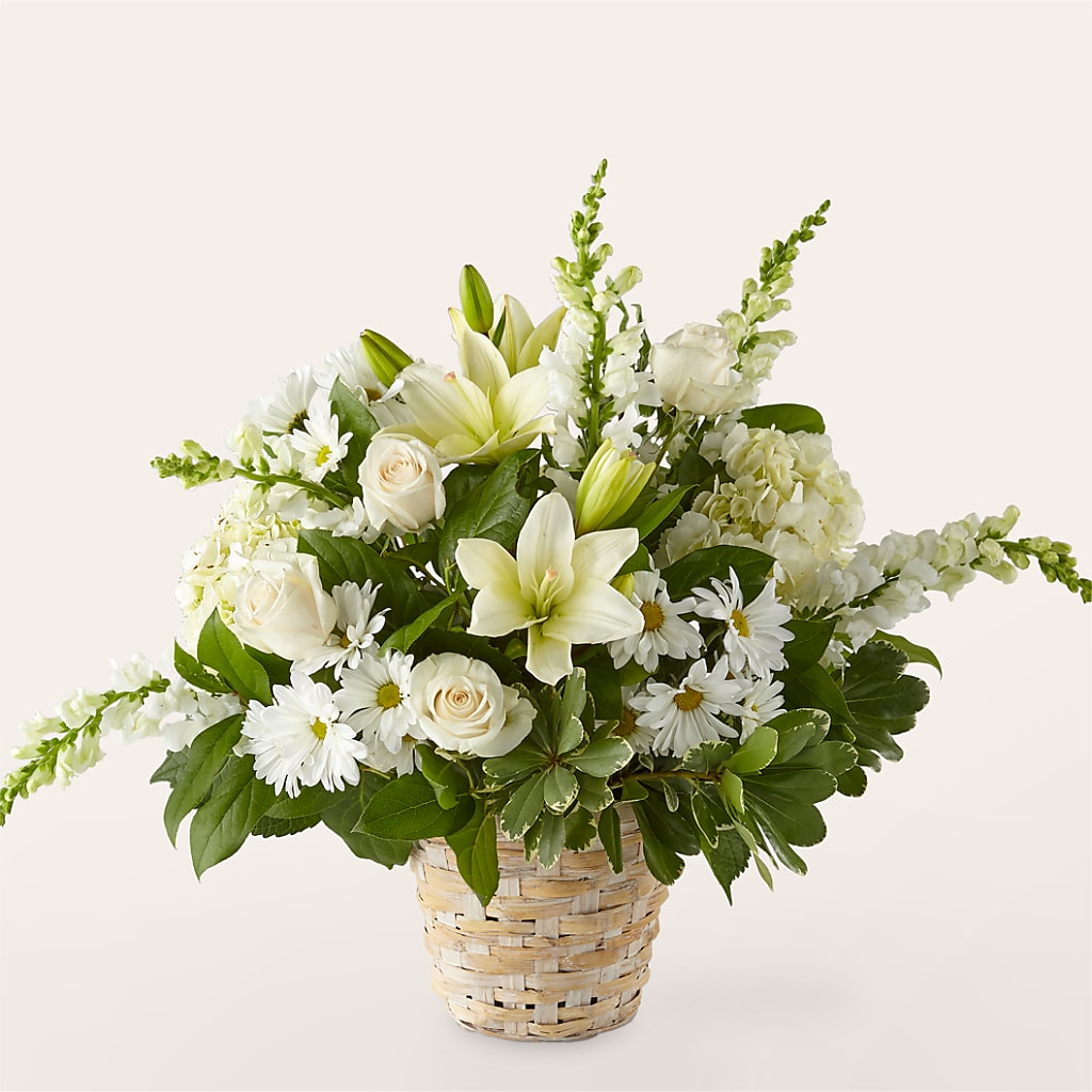 Ivory Elegance Floral Basket – Schnucks Florist And Gifts #162, Olivette MO