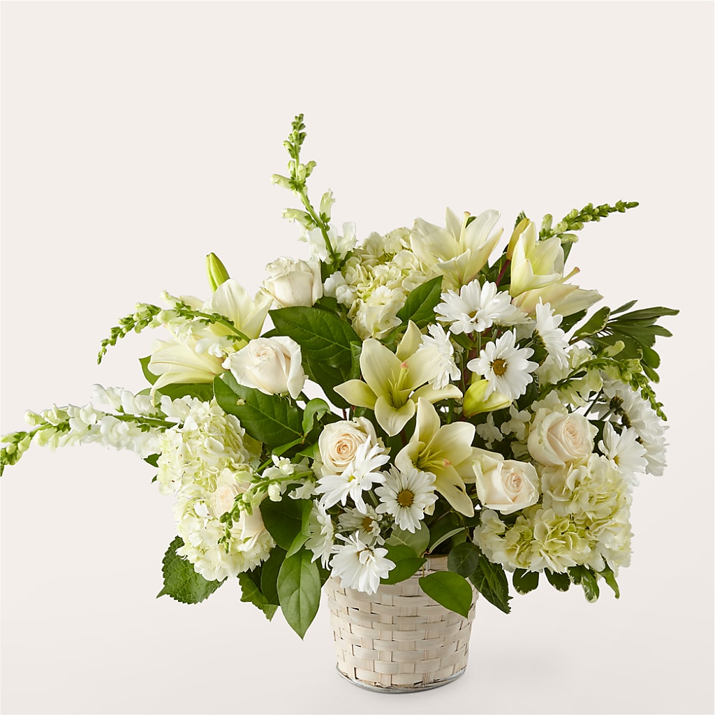 Ivory Elegance Floral Basket – Schnucks Florist And Gifts #162, Olivette MO