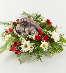 8" Baby in Angel Wings with Flowers – Schnucks Florist And Gifts #162, Olivette MO