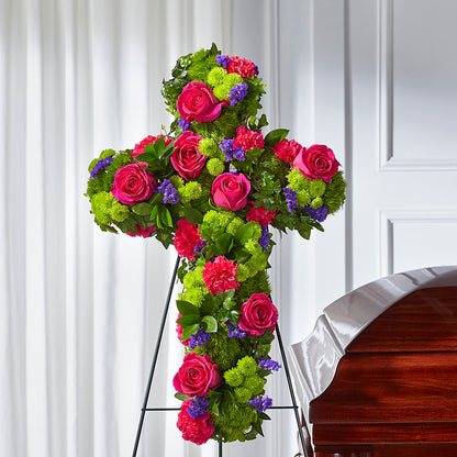Tribute Rose Floral Cross –  Schnucks Florist And Gifts #162, Olivette MO