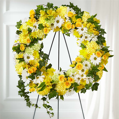 Golden Remembrance Wreath –  Schnucks Florist And Gifts #162, Olivette MO
