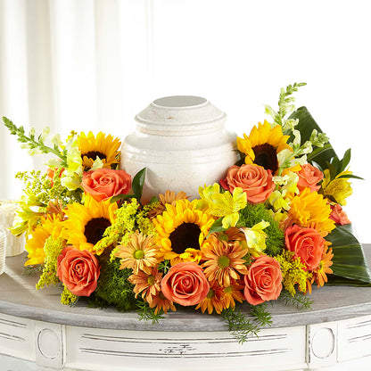Faithful Sunflower Cremation Adornment –  Schnucks Florist And Gifts #162, Olivette MO