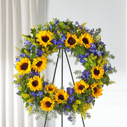Bright Rays Wreath –  Schnucks Florist And Gifts #162, Olivette MO