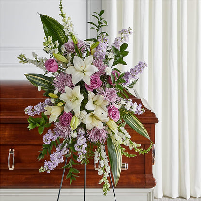 Grateful Hearts Standing Spray –  Schnucks Florist And Gifts #162, Olivette MO