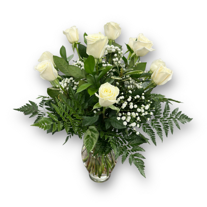 White Dozen Rose –  Schnucks Florist And Gifts #162, Olivette MO