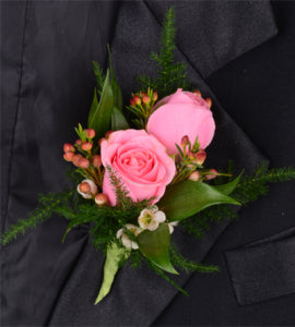 Double Bloom Spray Rose Boutonniere